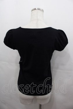画像2: MILK / フリルハートパフTシャツ  黒Ｘ白 I-25-07-27-012-ML-TO-HD-ZI