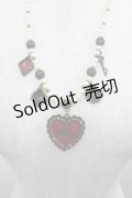 BABY,THE STARS SHINE BRIGHT / HEART TRUMPネックレス  赤Ｘアンティーク I-25-07-27-110-BA-AC-HD-ZI