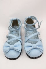 Angelic Pretty / Tea Partyシューズ S サックス I-25-07-27-111-AP-SH-HD-ZI
