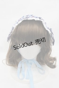画像2: Angelic Pretty / おしゃまフリルヘッドドレス（タータン）  サックス I-25-07-27-118-AP-AC-HD-ZI
