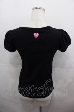画像2: MILK / ハートロゴTシャツ  黒Ｘピンク I-25-07-27-015-ML-TO-HD-ZI