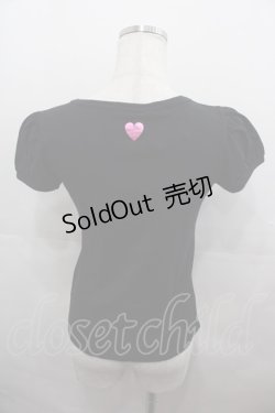 画像2: MILK / ハートロゴTシャツ  黒Ｘピンク I-25-07-27-015-ML-TO-HD-ZI