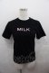 画像1: MILK / ロゴ半袖カットソー  黒Ｘピンク I-25-07-27-016-ML-TO-HD-ZI (1)