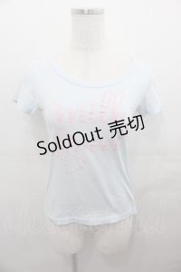 MILK / MILK SWEET半袖カットソー  サックスＸピンク I-25-07-27-017-ML-TO-HD-ZI