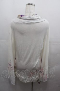 画像2: gouk / ハイネック着物袖カーディガン  白Ｘ紫 I-25-07-27-031-GO-TO-HD-ZI