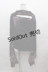 gouk / 龍プリント着物風袖カーディガン  黒Ｘボルドー I-25-07-27-034-GO-TO-HD-ZI
