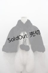 Rozen Kavalier / ファー&刺繍ケープ  黒 I-25-07-27-042-OO-JA-HD-ZI