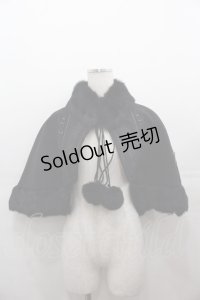 Rozen Kavalier / ファー&刺繍ケープ  黒 I-25-07-27-042-OO-JA-HD-ZI