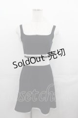 EATME / ビジューニットワンピース  黒Ｘ白 I-25-07-30-053-LO-OP-HD-ZI