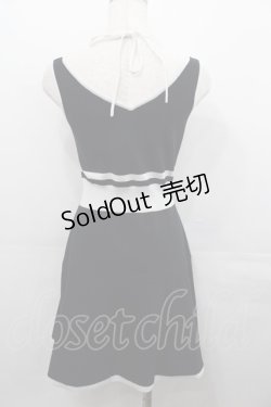 画像2: EATME / ビジューニットワンピース  黒Ｘ白 I-25-07-30-053-LO-OP-HD-ZI