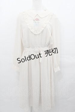 画像1: Fi.n.t / ローズミニブーケ刺繍シアーワンピース  アイボリー I-25-07-30-060-CA-OP-HD-ZI