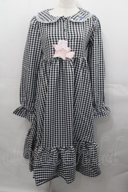 画像1: FLC / 星名桜子/ギンガムチェックワンピース  黒Ｘ白 I-25-07-30-061-LO-OP-HD-ZI