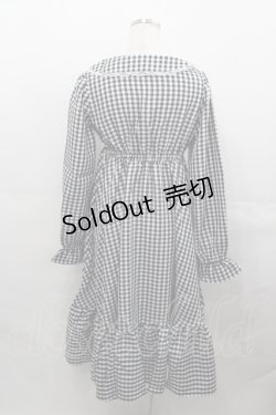 画像2: FLC / 星名桜子/ギンガムチェックワンピース  黒X白 I-25-07-30-061-LO-OP-HD-ZI
