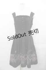 BPN / サーカス刺繍ワンピース M ブラック I-25-07-30-064-GO-OP-HD-ZI