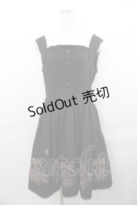 BPN / サーカス刺繍ワンピース M ブラック I-25-07-30-064-GO-OP-HD-ZI