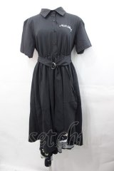 NieR Clothing / ねこのおしゅしシャツワンピース  黒Ｘ白 I-25-07-30-068-PU-OP-HD-ZI