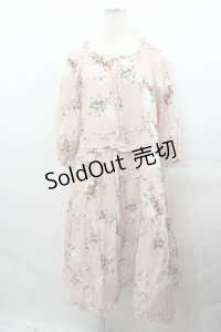 PINK HOUSE / 野いちごの森プリントミディワンピース  ピンク I-25-07-30-074-LO-OP-HD-ZI