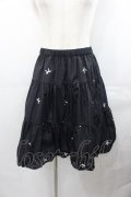 Candy Stripper / BABY RIBBON BALLOON SKIRT  黒Ｘ白 I-25-07-30-089-PU-SK-HD-ZI