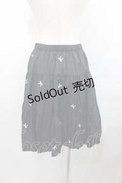 画像2: Candy Stripper / BABY RIBBON BALLOON SKIRT  黒X白 I-25-07-30-089-PU-SK-HD-ZI