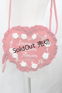 LIZ LISA / 刺繍ハートポシェット  赤Ｘ白 I-25-07-30-094-LO-BG-HD-ZI
