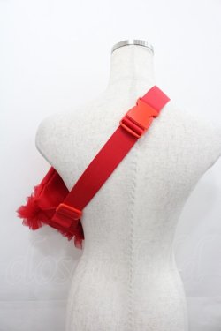 画像2: Candy Stripper / OVERLAPPED FRILL WAIST BAG  レッド I-25-07-30-096-PU-BG-HD-ZI