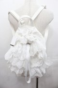 Candy Stripper / SUGARY LACY KNAPSACK　バックパック  白 I-25-07-30-097-PU-BG-HD-ZI