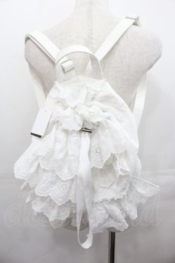 画像1: Candy Stripper / SUGARY LACY KNAPSACK　バックパック  白 I-25-07-30-097-PU-BG-HD-ZI