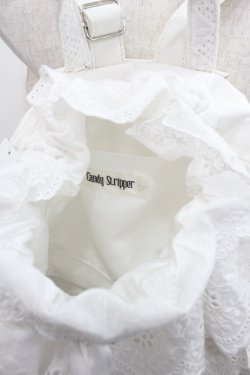 画像2: Candy Stripper / SUGARY LACY KNAPSACK　バックパック  白 I-25-07-30-097-PU-BG-HD-ZI