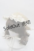 Enchantlic Enchantilly / ストーンリボン麦わらハット  ブラウン I-25-07-30-107-LO-AC-HD-ZI