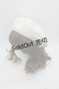 m petit by misako / AMミニリボンバスクベレー  アイボリー I-25-07-30-110-LO-AC-HD-ZI
