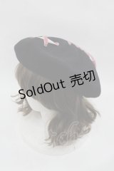 Ank Rouge / レースアップリボンベレー  黒Ｘピンク I-25-07-30-113-CA-AC-HD-ZI