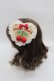 画像1: Shirley Temple / チェリーリボンロゴ刺繍ハートクリップ  アイボリーＸ赤 I-25-07-30-116-ET-AC-HD-ZI (1)