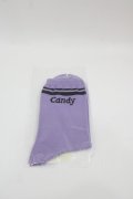 Candy Stripper / CANDYソックス  ラベンダー I-25-07-30-119-PU-ZA-HD-ZI