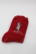 Candy Stripper / CANDY TOKYO SOCKS  レッド I-25-07-30-121-PU-ZA-HD-ZI
