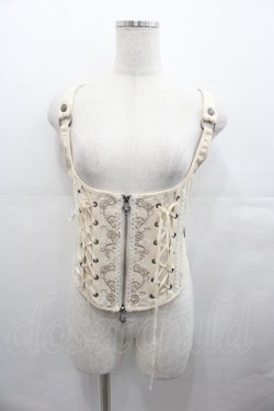 画像1: Ozz oneste / 薔薇刺繍ホルタービスチェ  アイボリー I-25-07-30-014-OO-TO-HD-ZI