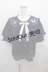 Amavel / Jerryfish Aquarium ブラウス  ネイビー I-25-07-30-002-CA-BL-HD-ZI