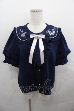 画像1: Amavel / Jerryfish Aquarium ブラウス  ネイビー I-25-07-30-002-CA-BL-HD-ZI