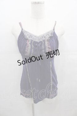 画像1: Ozz Croce / フロント編み上げキャミトップス  青 I-25-07-30-016-OO-TO-HD-ZI