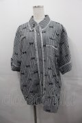 Candy Stripper / RIBBON STRIPE SHIRT  グレーＸ黒 I-25-07-30-024-PU-BL-HD-ZI