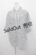 Candy Stripper / RIBBON STRIPE SHIRT  グレーＸ黒 I-25-07-30-024-PU-BL-HD-ZI