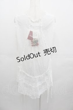 画像2: PINK HOUSE / ミニコサージュ付きチュニックブラウス  白 I-25-07-30-028-LO-BL-HD-ZI