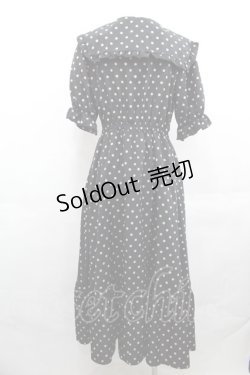 画像2: m petit by misako / 梨地水玉半袖ワンピース M 黒 I-25-07-30-038-LO-OP-HD-ZI