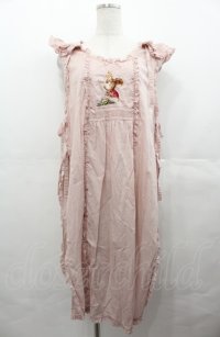 PINK HOUSE / ウィンターフォレストトリート刺繍タブリエ  ピンク I-25-08-04-053-LO-OP-HD-ZI