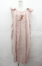 画像1: PINK HOUSE / ウィンターフォレストトリート刺繍タブリエ  ピンク I-25-08-04-053-LO-OP-HD-ZS (1)