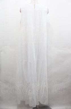 画像2: PINK HOUSE / ノースリーブ段切り替えワンピース  ホワイト I-25-08-04-060-LO-OP-HD-ZI