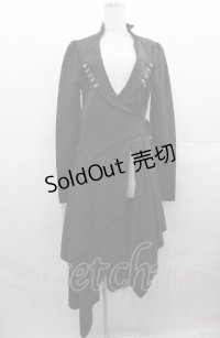 Rozen Kavalier / 襟刺繍ロングジャケット  黒 I-25-08-04-067-OO-JA-HD-ZI