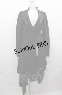 画像1: Rozen Kavalier / 襟刺繍ロングジャケット  黒 I-25-08-04-067-OO-JA-HD-ZI