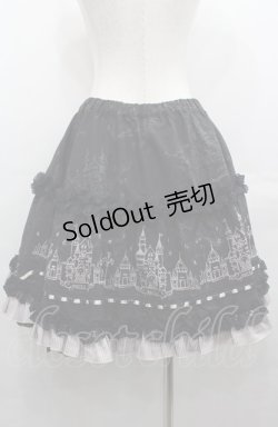 画像2: FRILL / お城刺繍スカート  黒Ｘブラウン I-25-08-04-080-HN-SK-HD-ZI