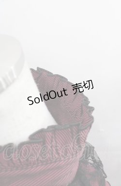 画像3: ALGONQUINS / ストライプレースハイネックブラウス  ピンクＸ黒 I-25-08-04-008-AL-BL-HD-ZI