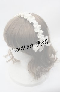 m petit by misako / ギャザーリボンカチューシャ  アイボリー I-25-08-04-107-LO-AC-HD-ZI